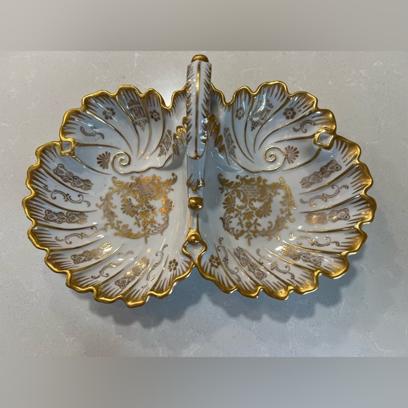 Vintage RPM Porcelain China Serving Bowl Gold Scroll Design - Picture 5 of 11